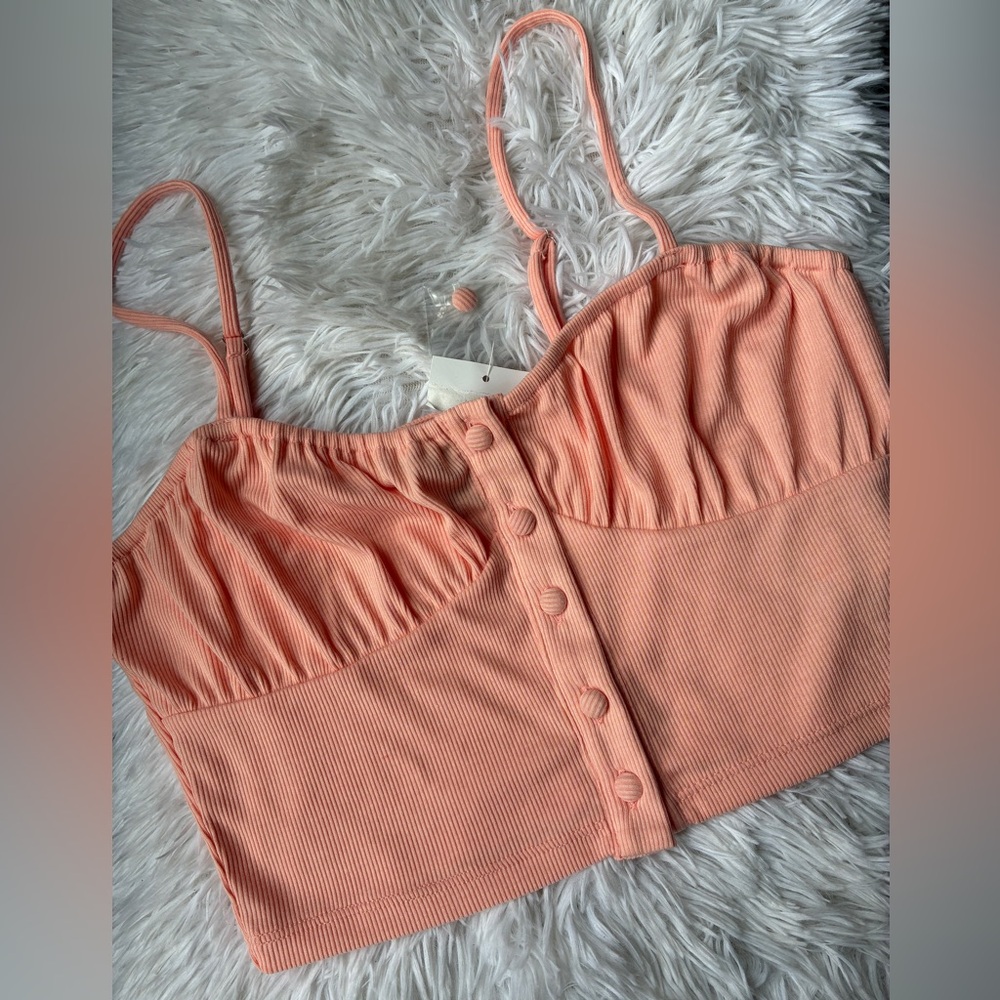 Forever 21 Pink Ribbed Crop Tank Top 💗 - Picture 2 of 6